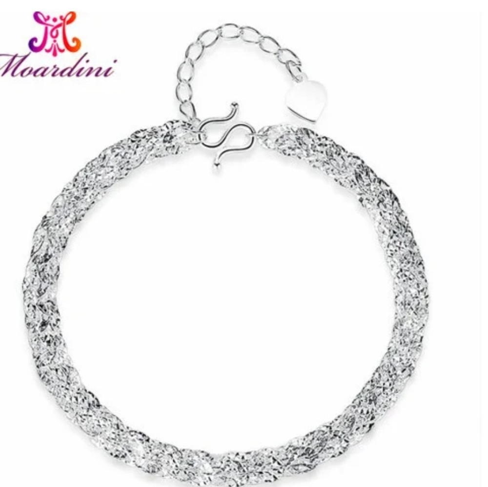 Simple 925 Sterling Silver Phoenix Tail Bracelet
